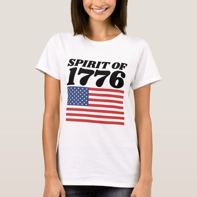 CAMISETA ESPÍRITU DE 1776 CAMISAS EN T PATRIÓTICAS (Anverso)