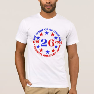 CAMISETA ESPÍRITU DE ‘26 VIDAS EN: CELEBRAR EL 250° AÑO DE 