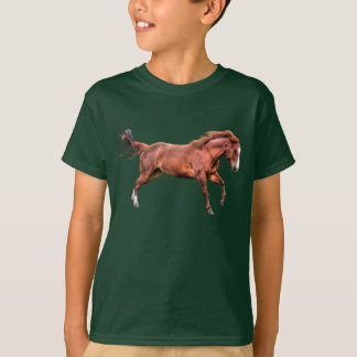 Camiseta Espíritu de caballo de un nido rojo corriendo bala
