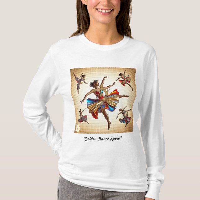 Camiseta "Espíritu de danza dorada" (Anverso)