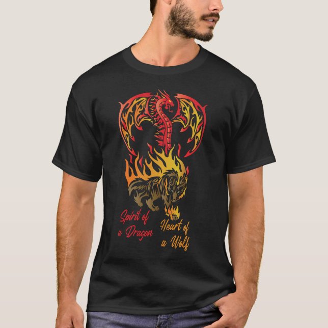 Camiseta Espíritu de dragón, corazón de lobo  (Anverso)