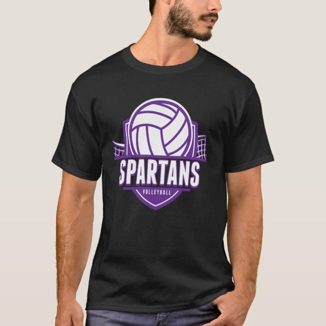 Camiseta Espíritu de Espartanos de Voleibol de Regreso a la (Anverso)