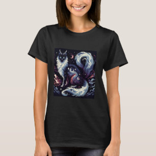 Camiseta Espíritu de Gato Soñador Noche Elemental Magia Hip