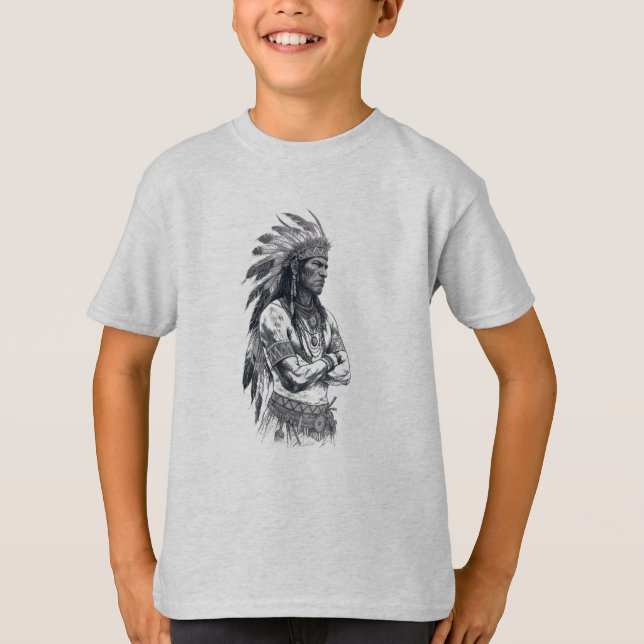 Camiseta Espíritu de guerrero nativo (Anverso)