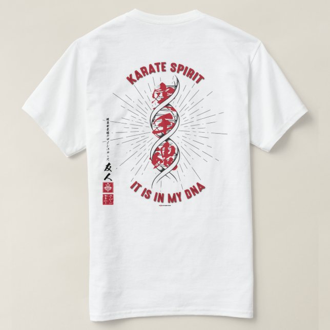 Camiseta Espíritu de karate en mi ADN (Reverso del diseño)