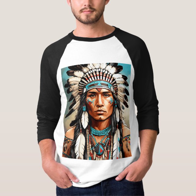 Camiseta Espíritu de las llanuras: nativo americano indio (Anverso)
