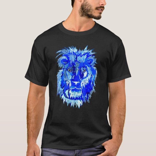 Camiseta Espíritu de león azul (Anverso)