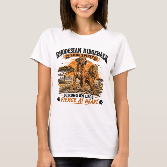 Camiseta Espíritu de León Rhodesian Ridgeback (Anverso)