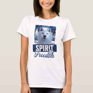 Camiseta Espíritu de Lobo Ártico de Libertad Diseño de Vida