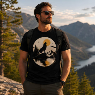 Camiseta Espíritu de Lobo Bajo la Luna