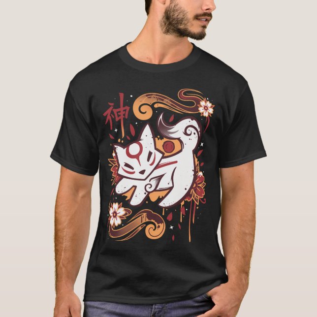Camiseta Espíritu de lobo floral - Geek Gamer (Anverso)