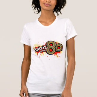 Camiseta "Espíritu de los años 80" señas del logotipo multi