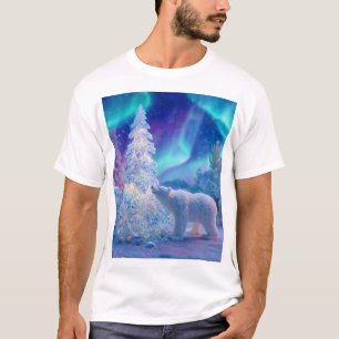 Camiseta Espíritu de Navidad en el cielo del norte
