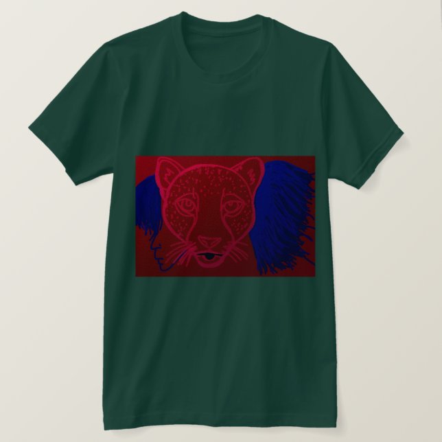 Camiseta Espíritu de niña guepardo (Anverso del diseño)