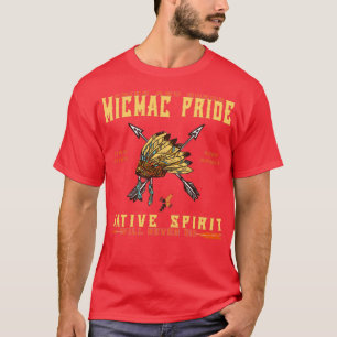 Camiseta Espíritu de orgullo Micmac nativo americano 