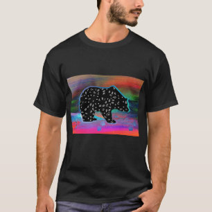 Camiseta Espíritu de oso negro Colores de luz del norte
