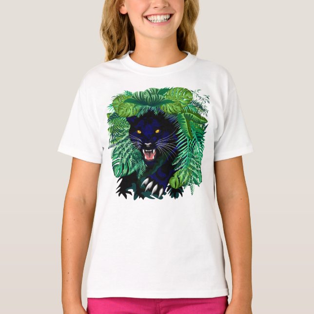 Camiseta Espíritu de pantera negra de la jungla (Anverso)