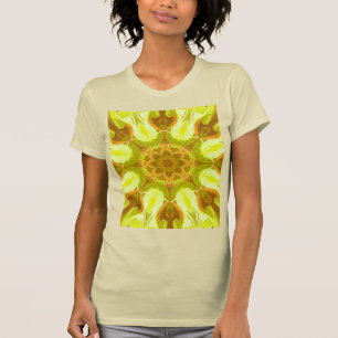 Camiseta Espíritu de patrón abstracto de follaje solar