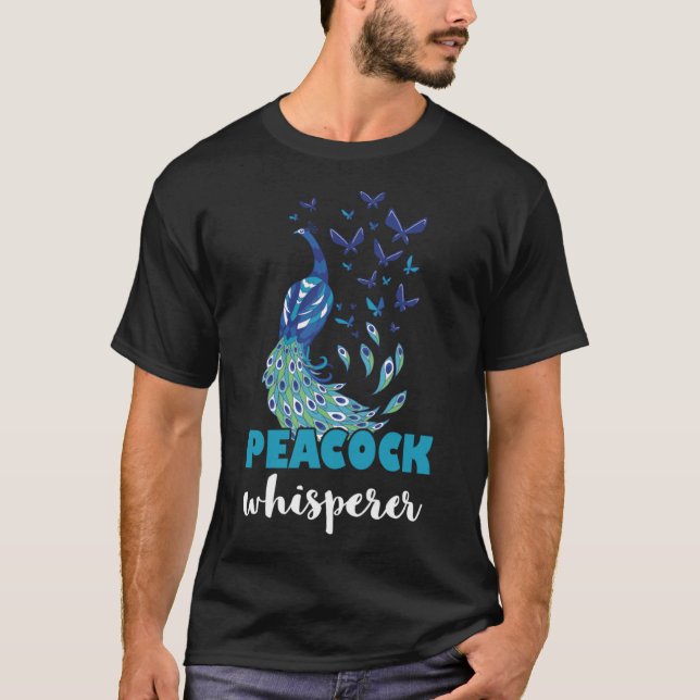 Camiseta Espíritu de pavo real Azul animal Pájaro exótico M (Anverso)