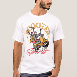 Camiseta Espíritu de Scooter – Diseño de Jinete Esqueleto R
