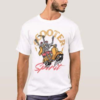 Camiseta Espíritu de Scooter – Diseño de Jinete Esqueleto R