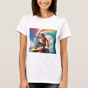 Camiseta "Espíritu de surf sin edad: conquistadora de mujer