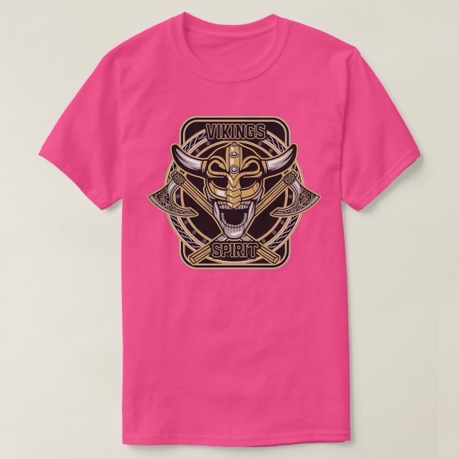 Camiseta Espíritu de Vikings de cráneo (Diseño del anverso)