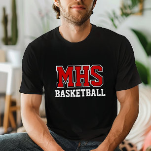 Camiseta Espíritu del equipo de baloncesto negro y Personal
