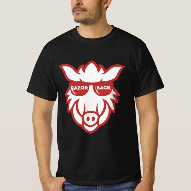 Camiseta Espíritu del equipo de fans del equipo de Razorbac (Anverso)