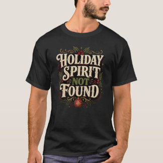 Camiseta Espíritu Divertido de Navidad No Encontrado