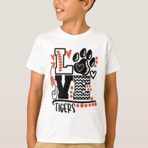 Camiseta Espíritu escolar de la garra de la mamá del Tigre