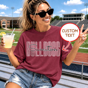 Camiseta Espíritu escolar personalizado, equipo de fútbol p
