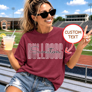Camiseta Espíritu escolar personalizado, equipo de fútbol p