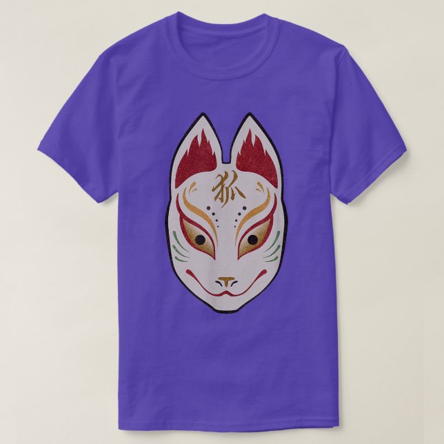 Camiseta Espíritu Fox de máscara de kitsune japonesa (Diseño del anverso)