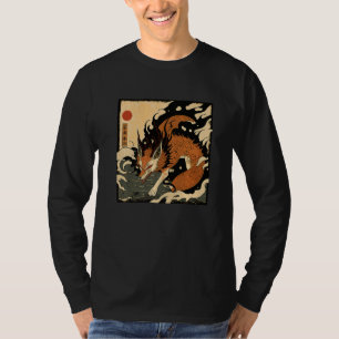 Camiseta Espíritu Fox japonés de Inari Kitsune 狐 火 Ja vinta