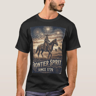 Camiseta Espíritu Fronterizo Desde 1776 Caballo Vaquero Pra