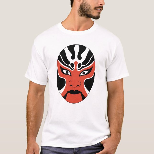 Camiseta Espíritu Guerrero – Máscara Tradicional Asiática  (Anverso)