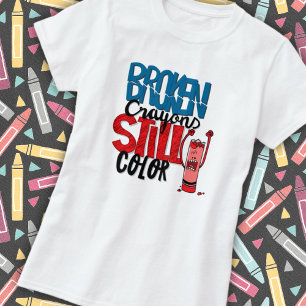 Camiseta Espíritu indomable de crayón divertido: sigue colo