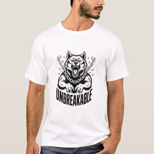 Camiseta Espíritu Indomable Lobo Feroz Rompiendo Cadenas