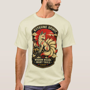 Camiseta Espíritu Kitsune – Mitología Vintage Yokai Zorro J