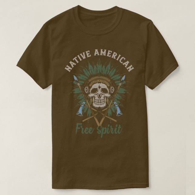 Camiseta Espíritu libre nativo americano para hombres y muj (Diseño del anverso)
