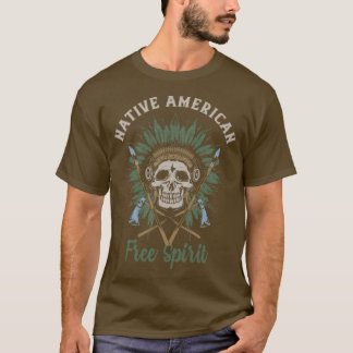 Camiseta Espíritu libre nativo americano para hombres y muj