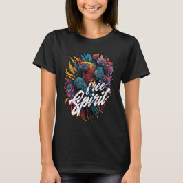 Camiseta Espíritu libre Parrot Verano vibra el arco iris