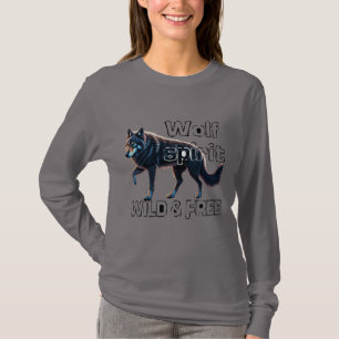 Camiseta Espíritu lobo: salvaje y libre