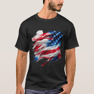 Camiseta Espíritu Majestuoso Americano Una Fusión Audaz Del