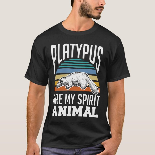 Camiseta Espíritu mami retro Platypus animal (Anverso)