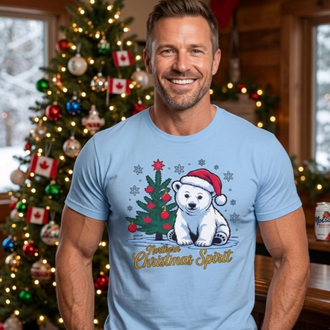 Camiseta Espíritu navideño del norte y Navidad canadiense. (Subido por el creador)