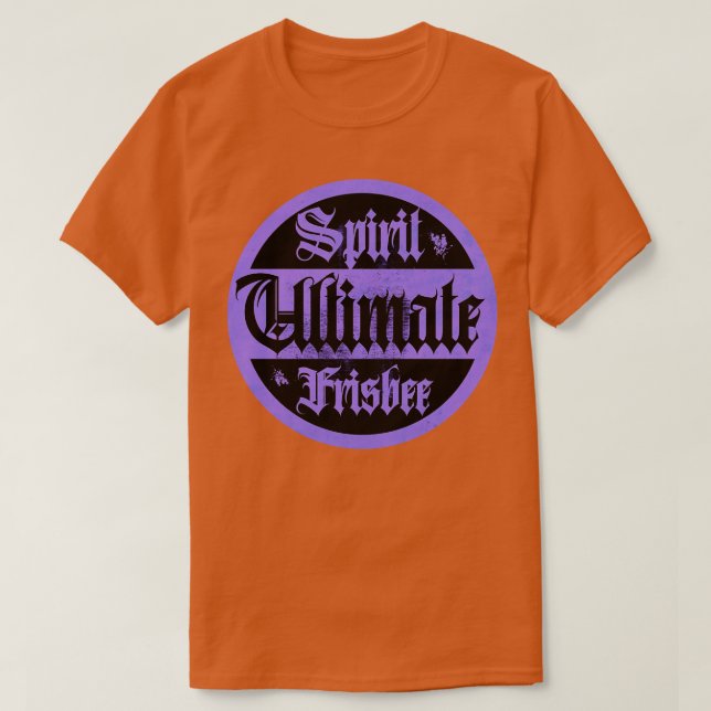 Camiseta Espíritu púrpura del último Frisbee (Diseño del anverso)
