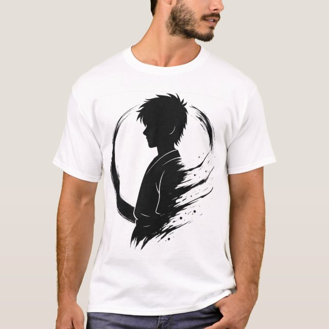 Camiseta Espíritu samurai - arte de la sombra animal (Anverso)