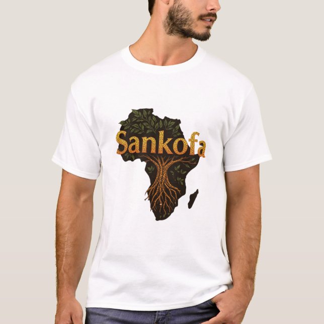 Camiseta 'Espíritu Sankofa' celebra la herencia negra, la h (Anverso)